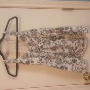 Chic Floral Print Halter Top with Crochet Back Detail